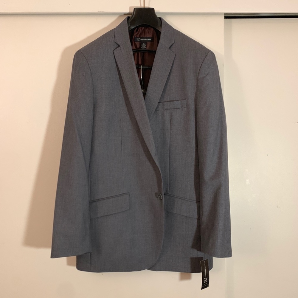 NWT INC single-breasted men’s gray two-button suit blazer sport coat